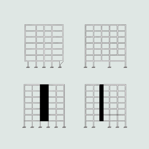 Diagram of vertical structural irregularity